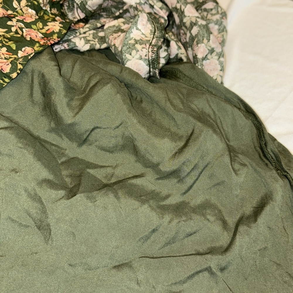 Lost + Wander dress wide neckline w/keyhole opening & tie lined floral Sz 3X NWT - Picture 8 of 9